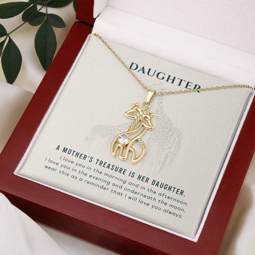 Mother & Daughter Giraffe Necklace – Where Grace, Strength, and Love Entwine