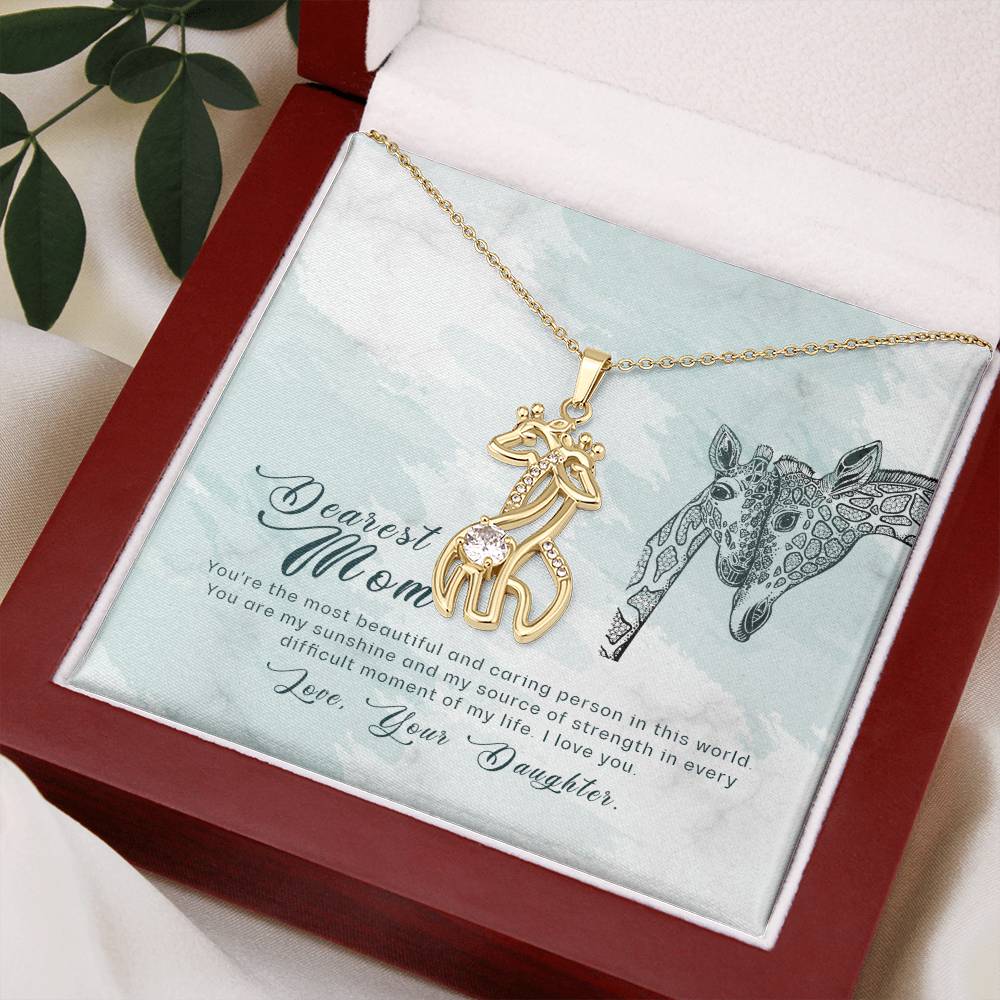 Daughter to Mom Giraffe Necklace – A Symbol of Grace, Strength, and Endless Love