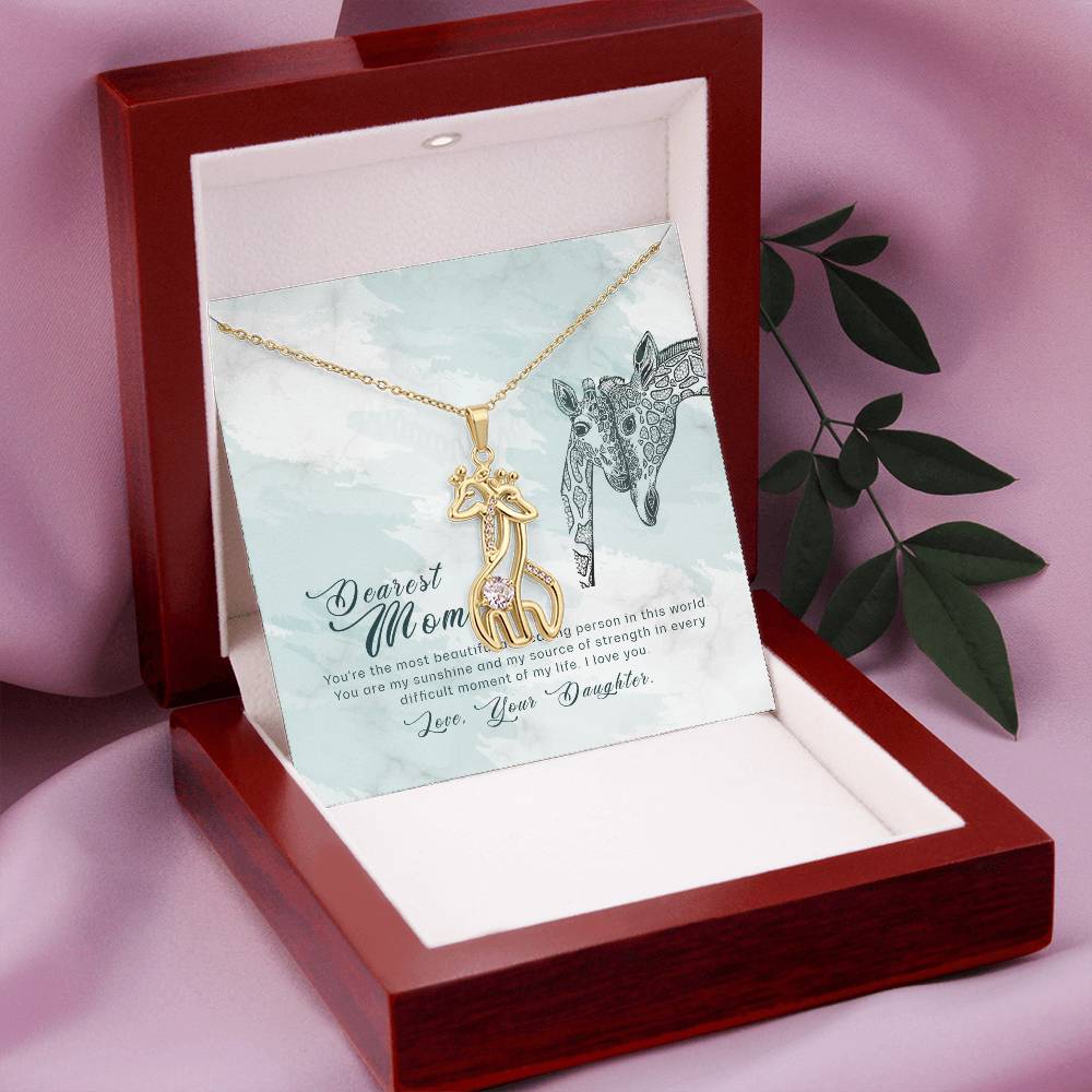 Daughter to Mom Giraffe Necklace – A Symbol of Grace, Strength, and Endless Love