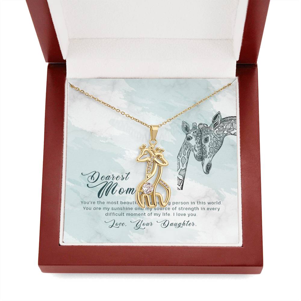 Daughter to Mom Giraffe Necklace – A Symbol of Grace, Strength, and Endless Love