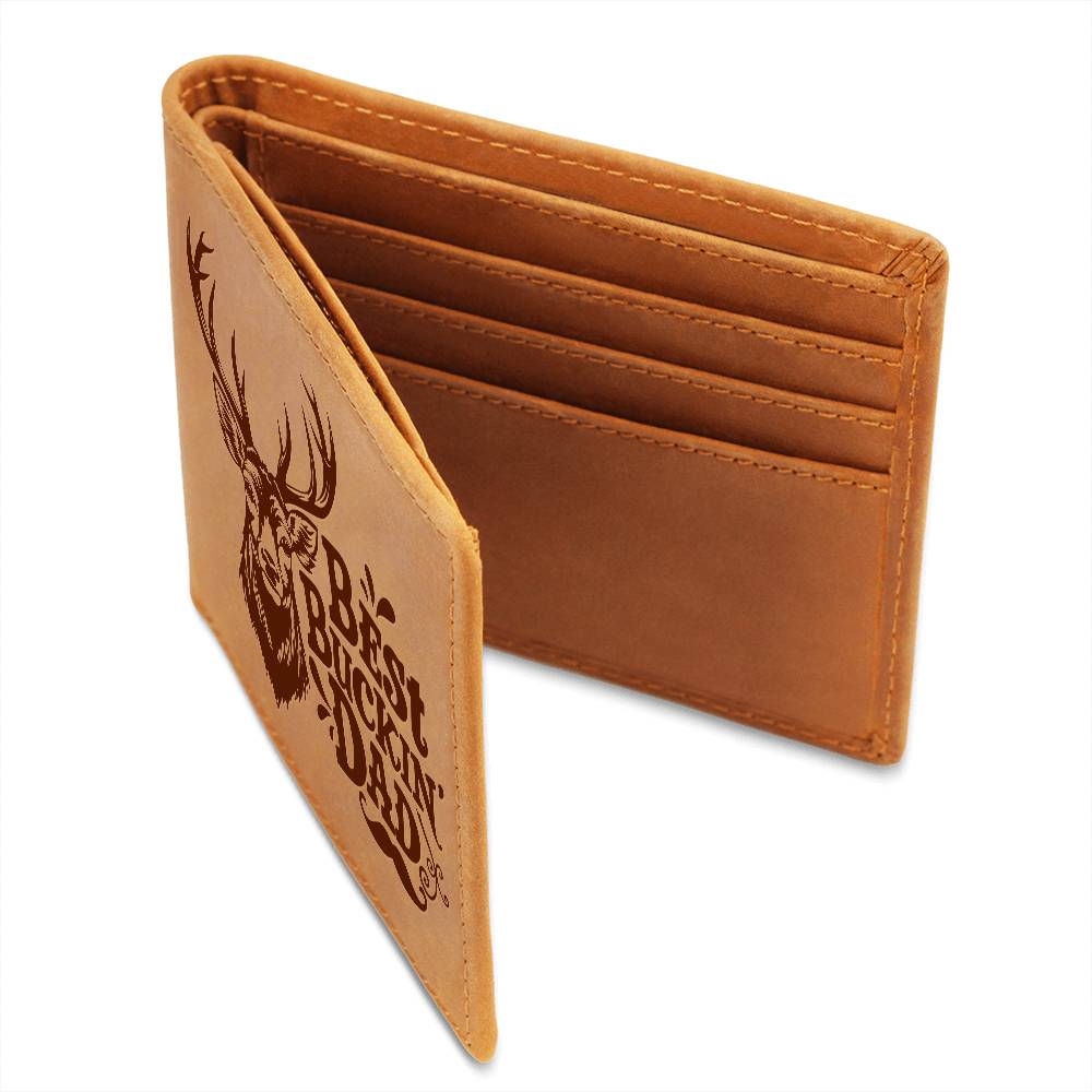 BEST BUCKIN" DAD Leather Wallet