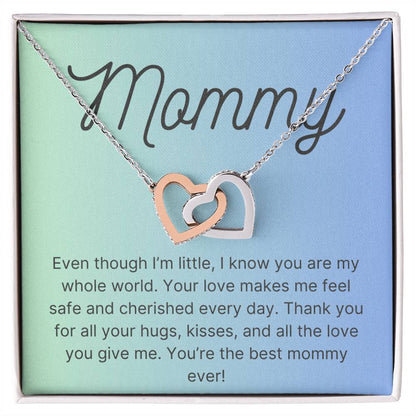 Interlocking Hearts Necklace for Mommy