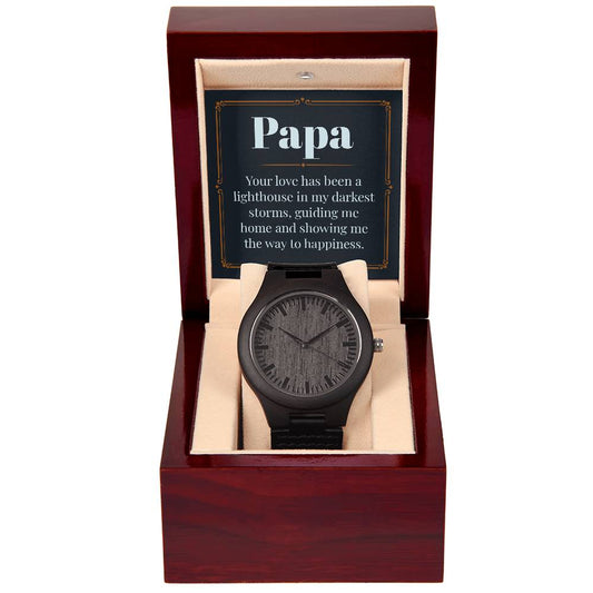 To Papa Wooden Watch