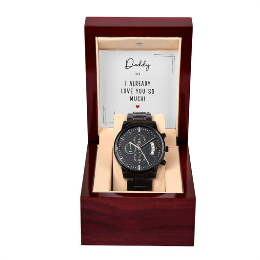 Daddy To Be Black Chronograph Watch