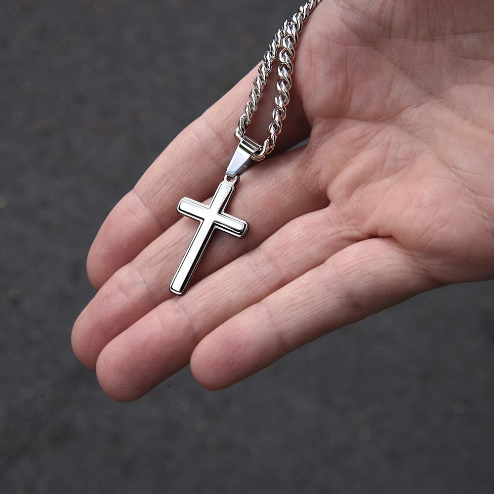 Dad, When We Can't Be Together Cross Necklace