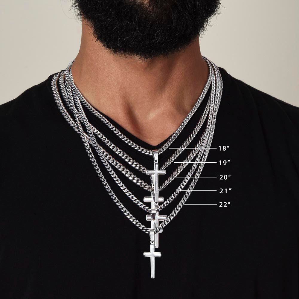 Dad, When We Can't Be Together Cross Necklace