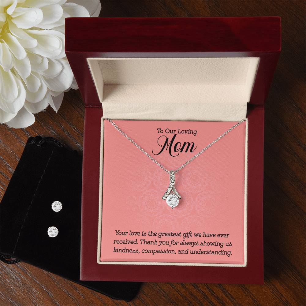 To Our Loving Mom Necklace and Earring Set