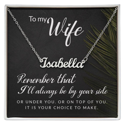 To My Wife Custom Name Necklace