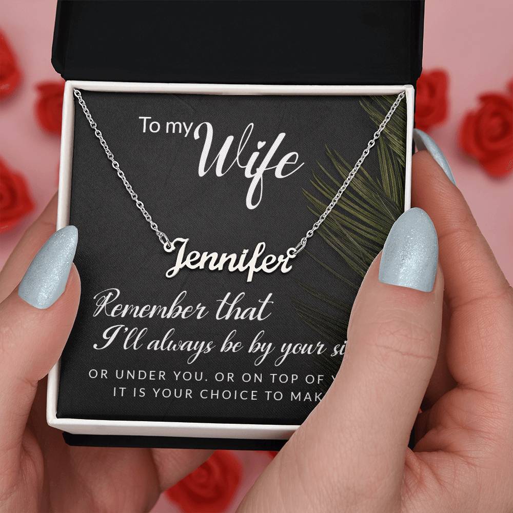 To My Wife Custom Name Necklace