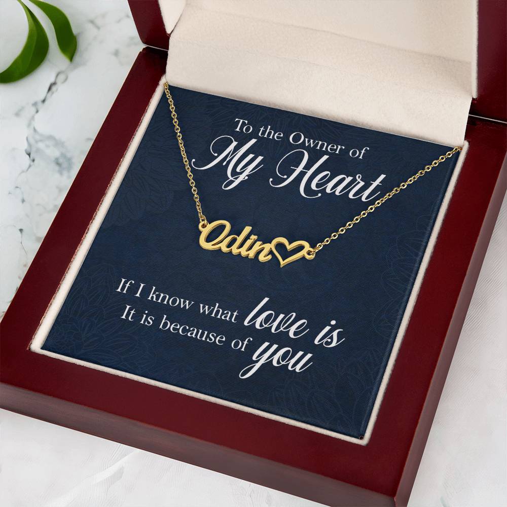 To The Owner of My Heart Personalized Name Necklace