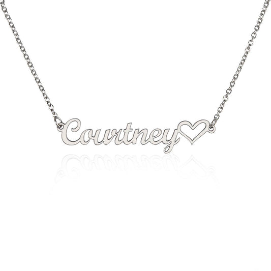 Custom Name Necklace with Heart