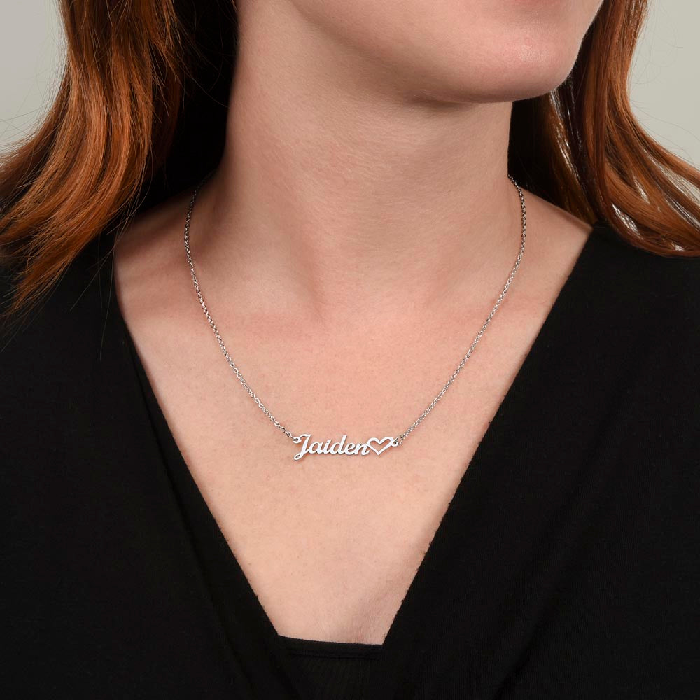 Custom Name Necklace with Heart