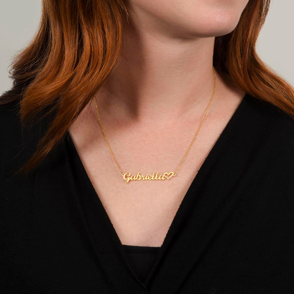 Custom Name Necklace with Heart