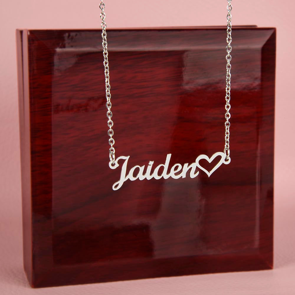 Custom Name Necklace with Heart