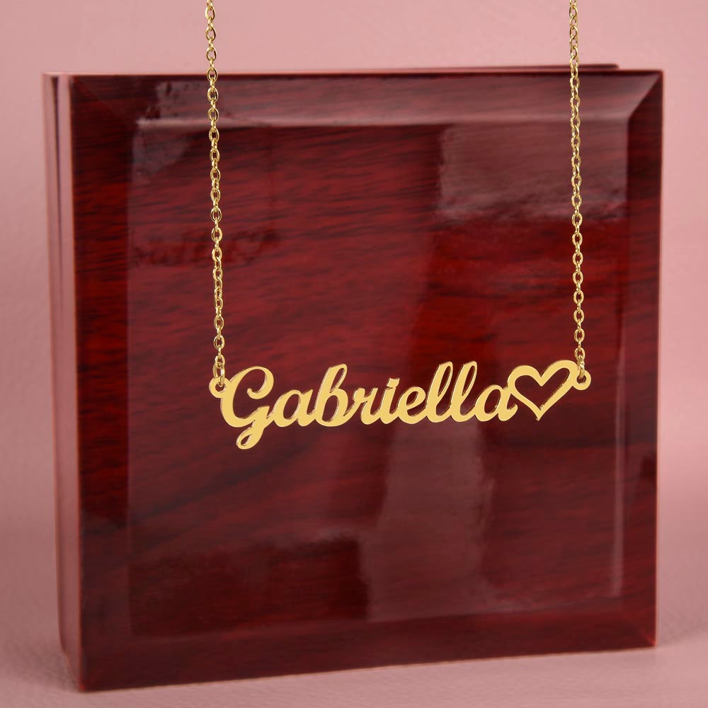 Custom Name Necklace with Heart