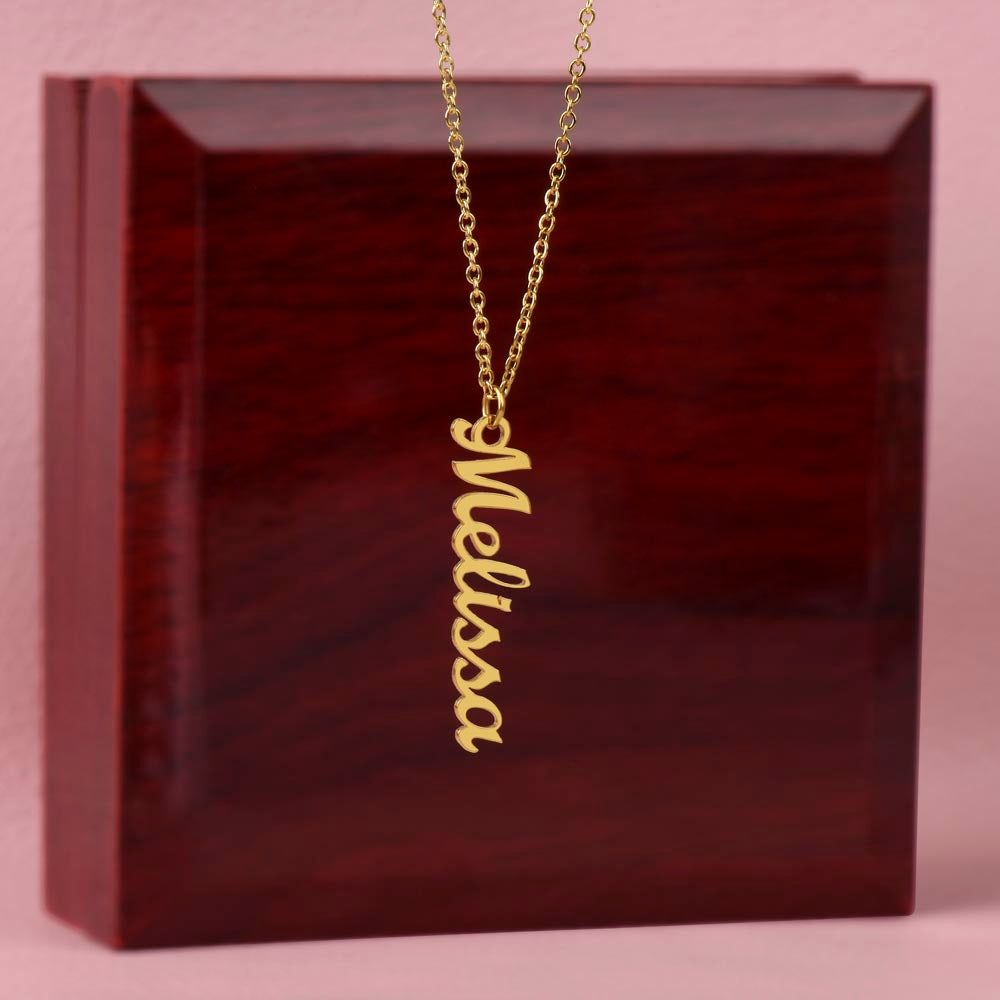 Vertical Custom Name Necklace