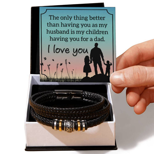 To My Husband Love You Forever Bracelet