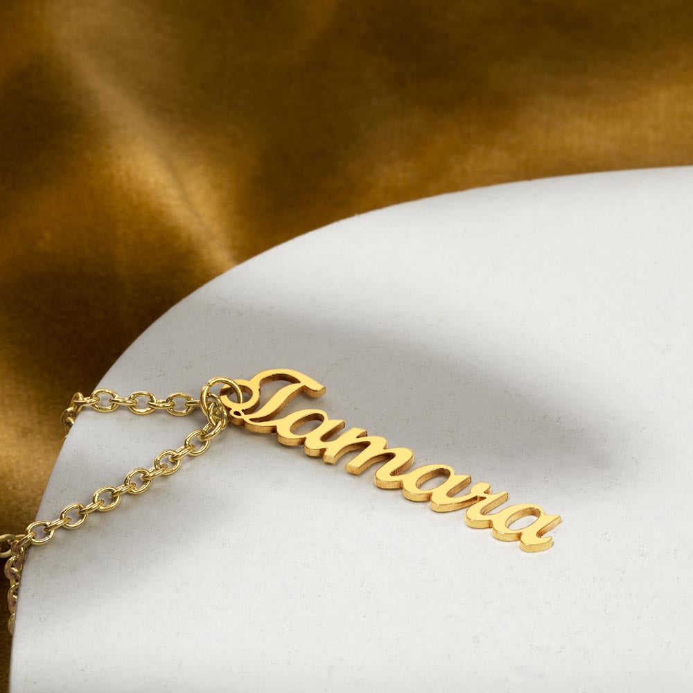 Personalized Vertical Name Necklace For Grandma