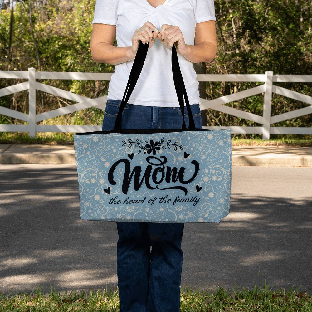 Mom The Heart of the Family Weekender Tote Bag