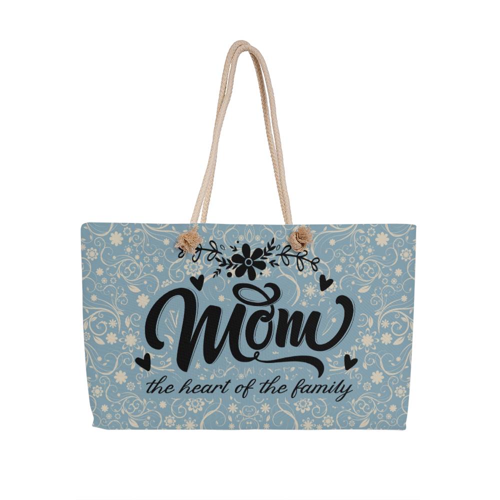 Mom The Heart of the Family Weekender Tote Bag