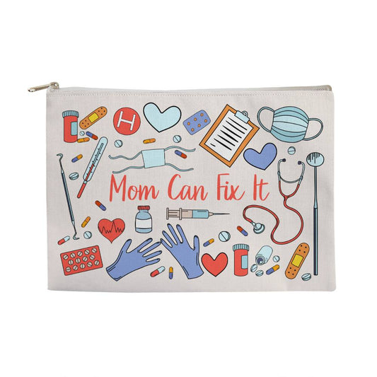 Mom Can Fix It Large Zippered Pouch