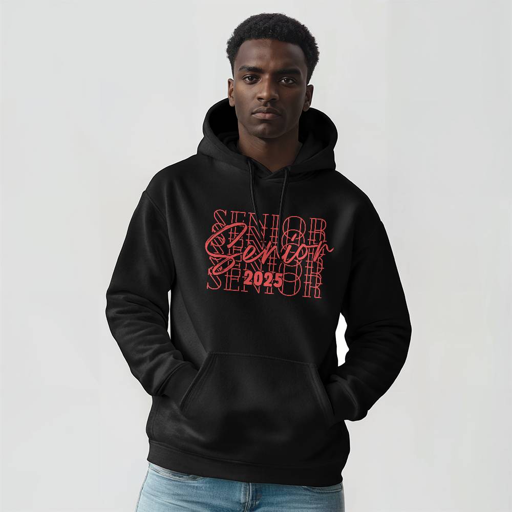 Gildan Hooded Sweatshirt For Senior 2025  Coral Red