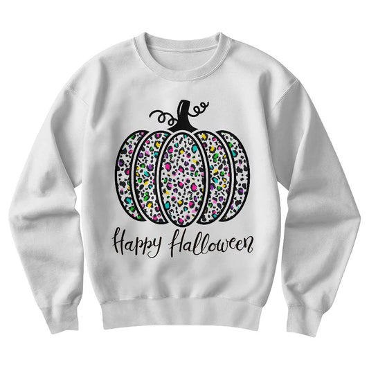 "Happy Halloween" Pumpkin Sweatshirt – Bright, Bold, and Full of Festive Fun