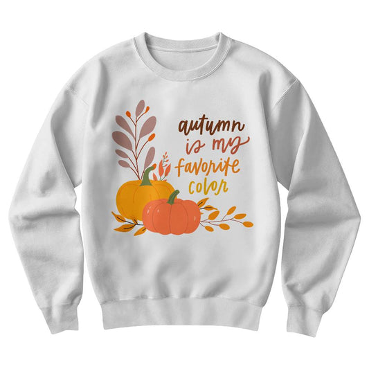 "Autumn is My Favorite Color" Pumpkin Sweatshirt – Cozy Up in Fall's Finest Shades