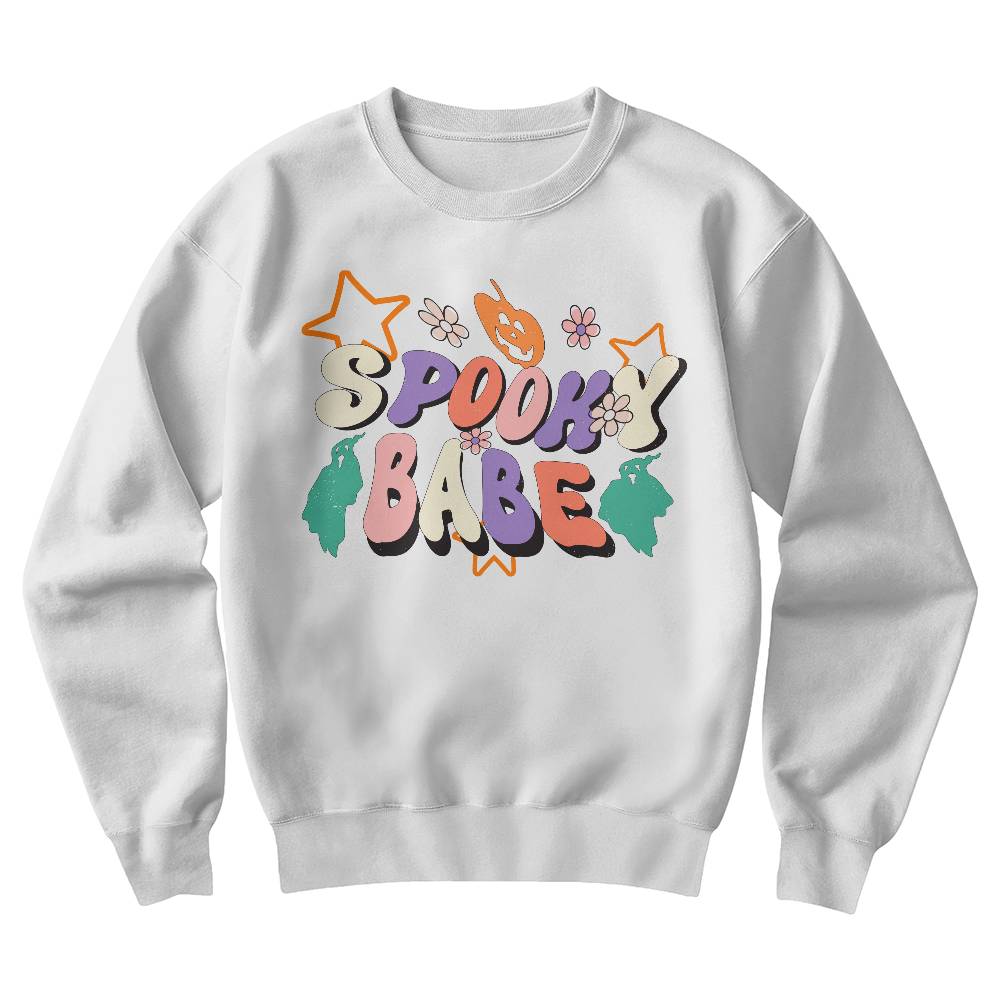 "Spooky Babe" Halloween Sweatshirt – Cozy, Cute, and Full of Fright!