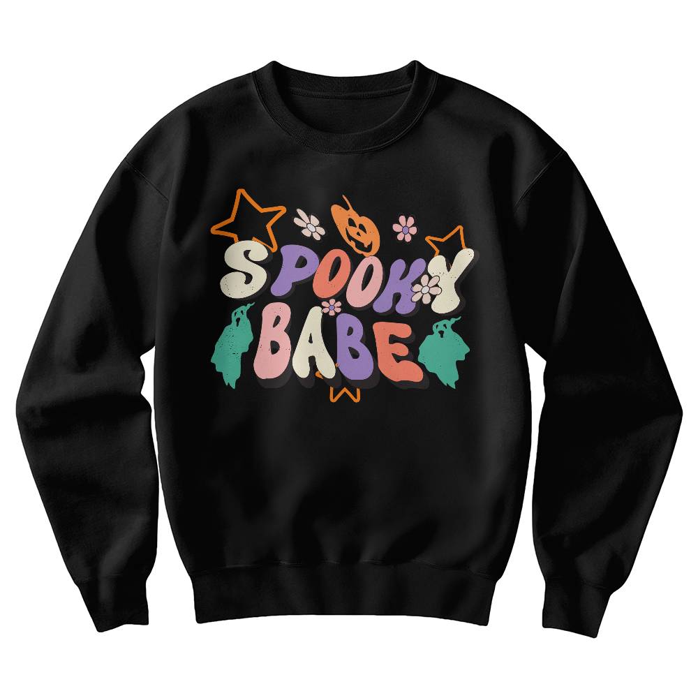 "Spooky Babe" Halloween Sweatshirt – Cozy, Cute, and Full of Fright!