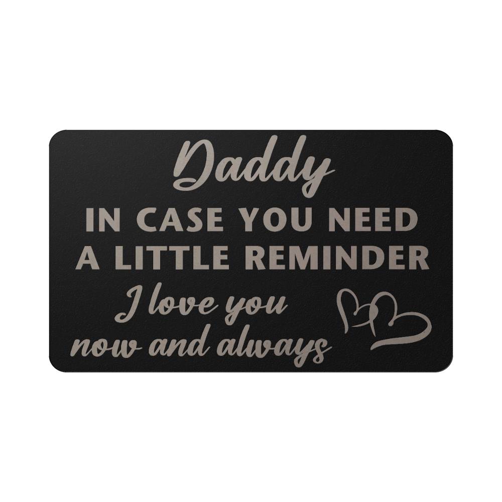 Daddy I Love You Wallet Card