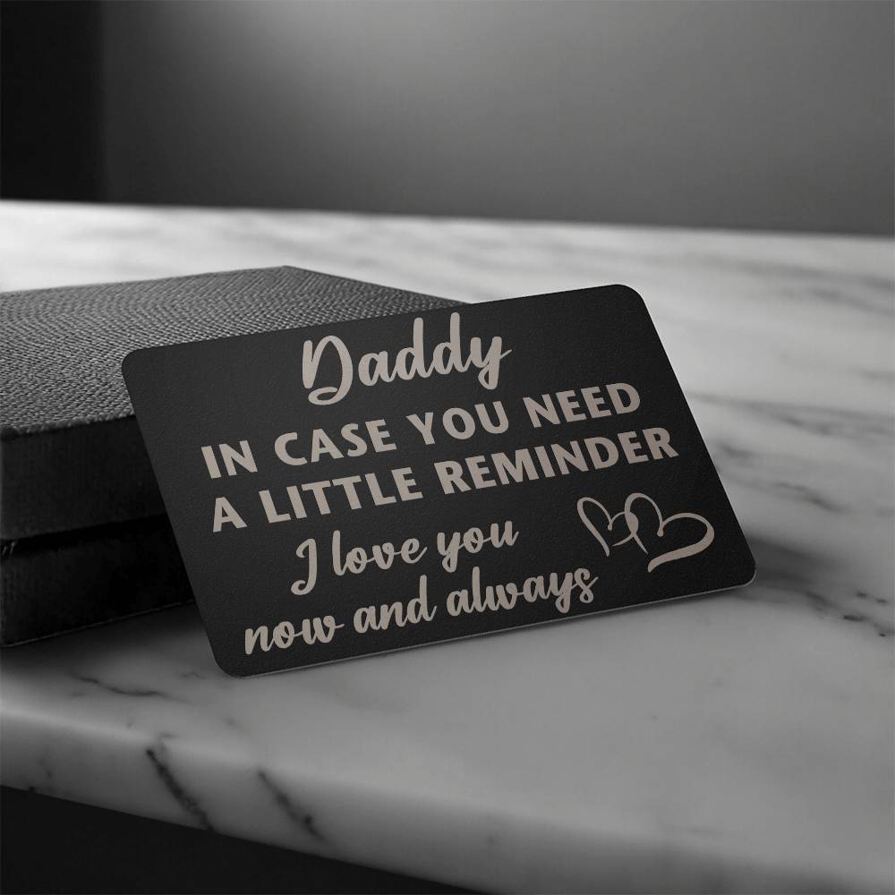 Daddy I Love You Wallet Card