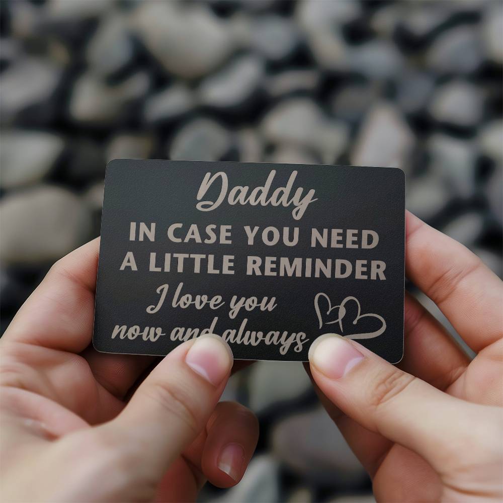 Daddy I Love You Wallet Card