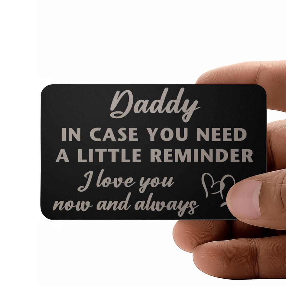 Daddy I Love You Wallet Card