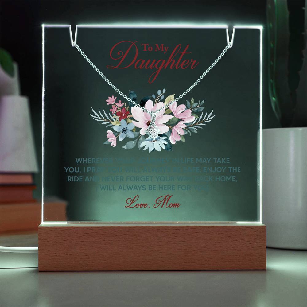 Alluring Beauty Necklace & Keepsake Acrylic Bundle: From Mom to Daughter