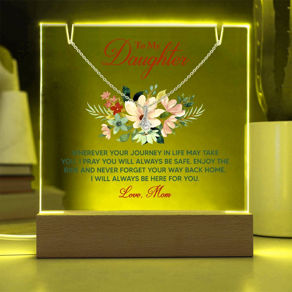 Alluring Beauty Necklace & Keepsake Acrylic Bundle: From Mom to Daughter