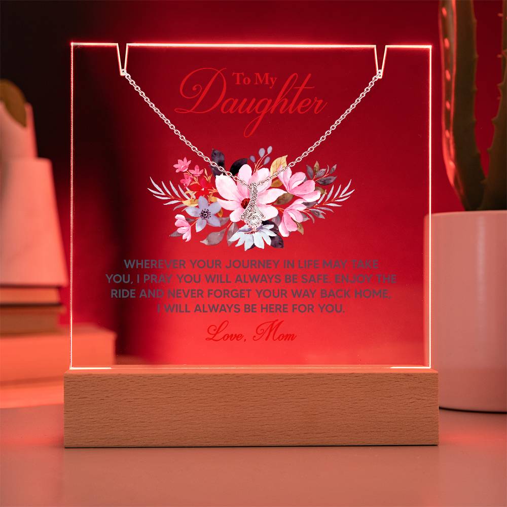 Alluring Beauty Necklace & Keepsake Acrylic Bundle: From Mom to Daughter