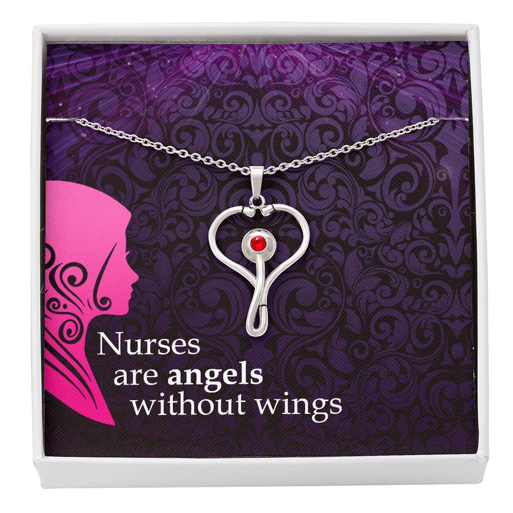 Heartbeat of Care: Heart Shaped Stethoscope Necklace for Nurse