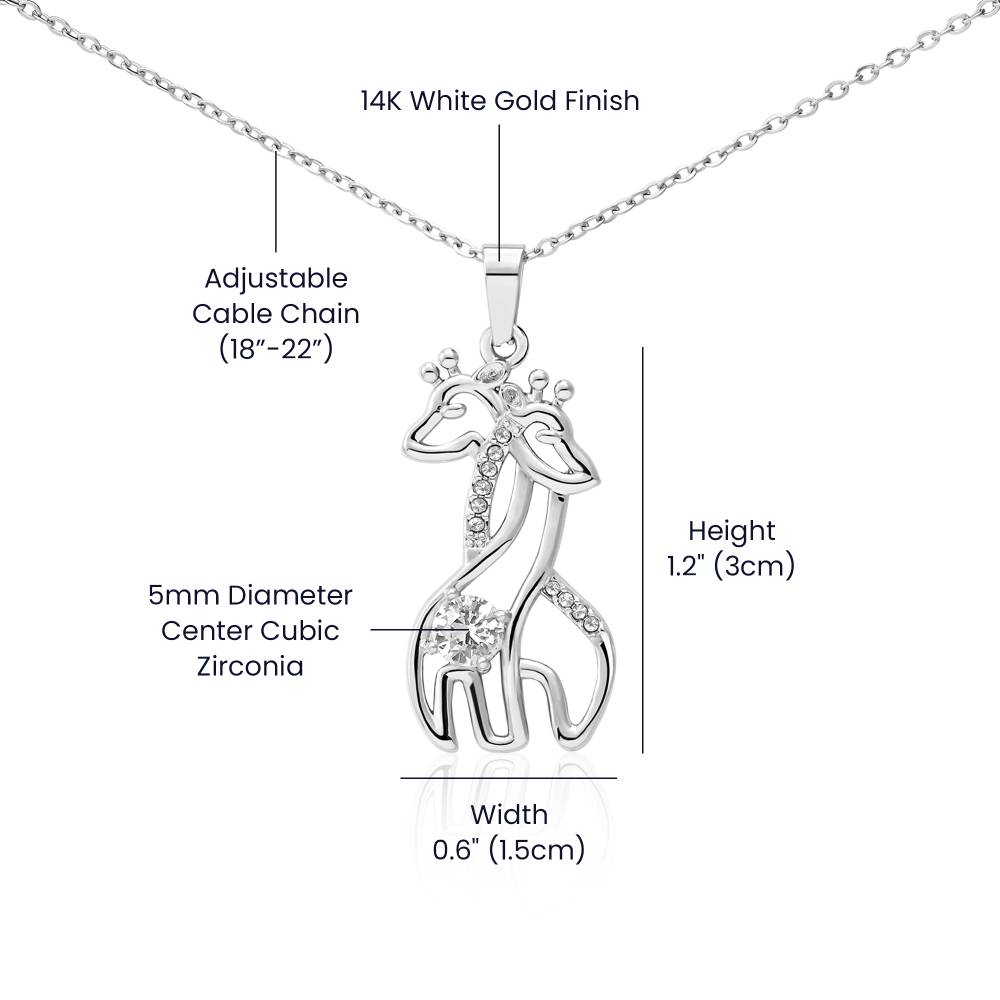 Mother & Daughter Giraffe Necklace – Where Grace, Strength, and Love Entwine