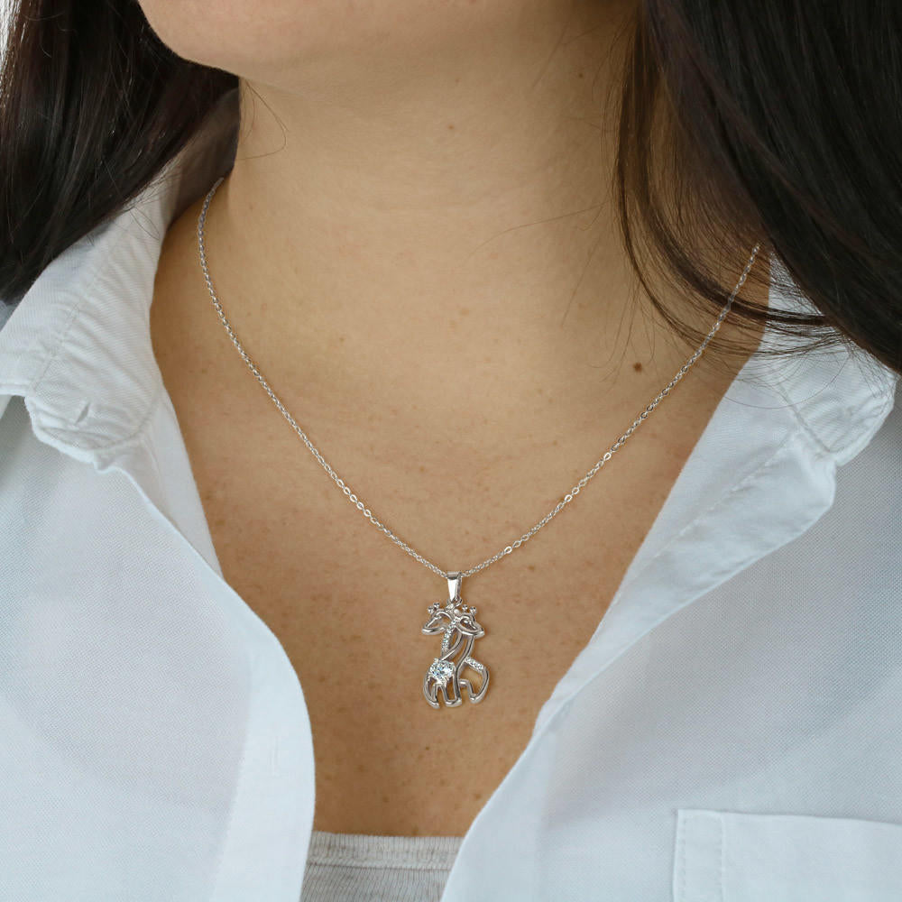 Mother & Daughter Giraffe Necklace – Where Grace, Strength, and Love Entwine