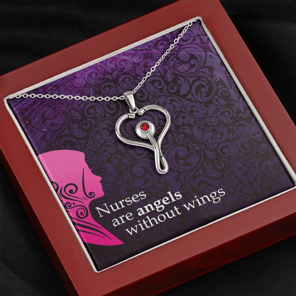 Heartbeat of Care: Heart Shaped Stethoscope Necklace for Nurse