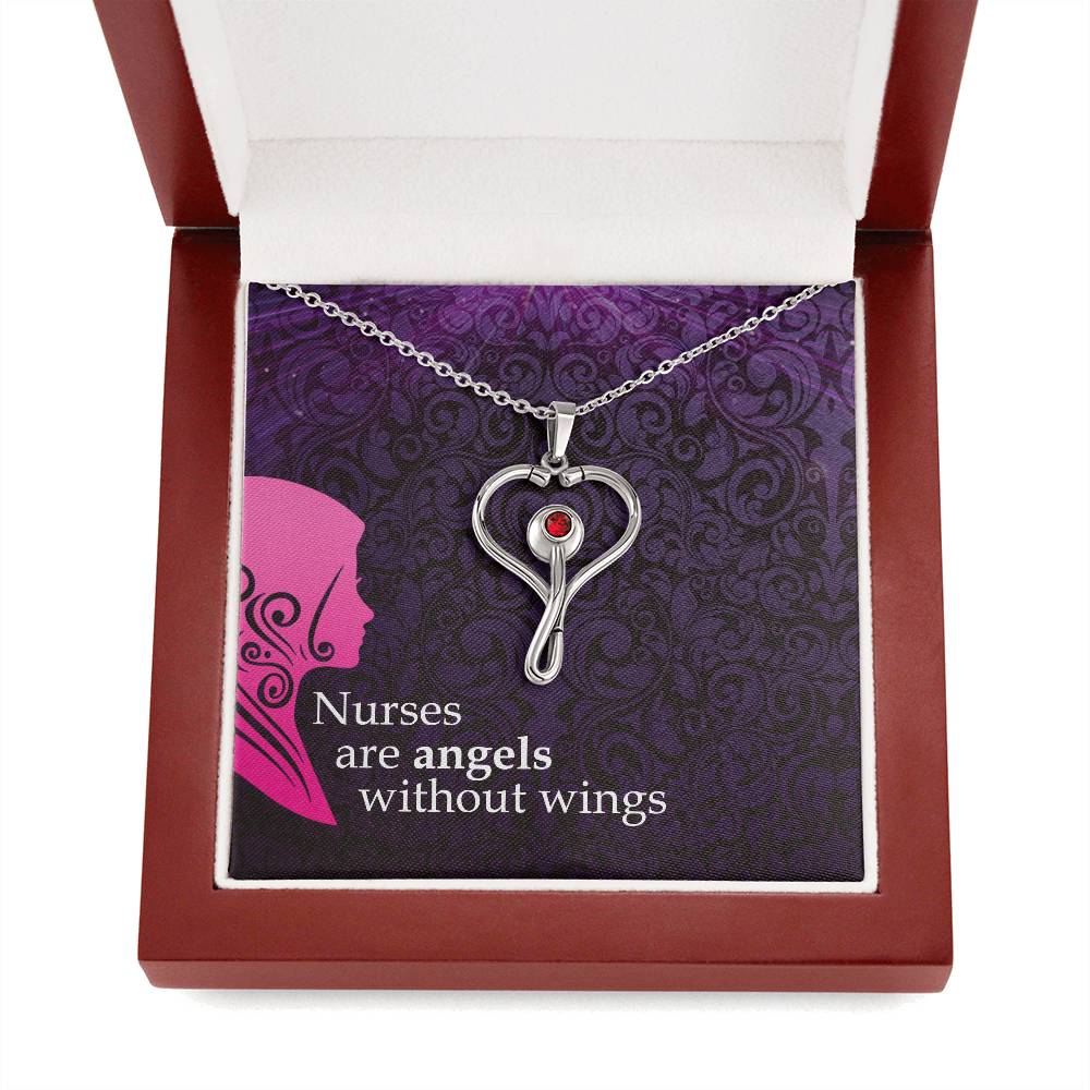 Heartbeat of Care: Heart Shaped Stethoscope Necklace for Nurse