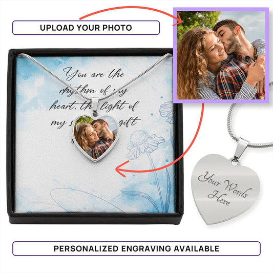 Custom Photo Heart Shaped Pendent Necklace